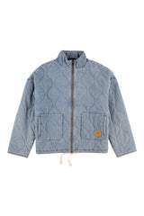 Veste matelassée en denim pour femme