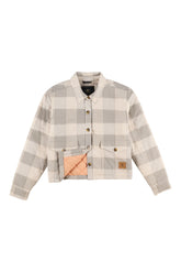 Surchemise isolée à carreaux pour femme