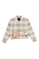 Surchemise isolée à carreaux pour femme