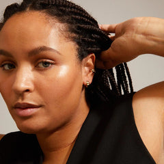 Pace anneaux et bague d'oreille recyclés plaqués argent