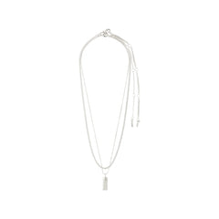 Star collier recyclé 2 en 1 plaqué argent