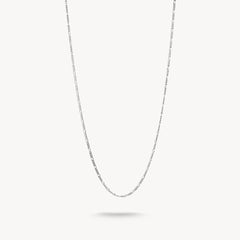 Collier Charm design Figaro argent ou argent plaqué or