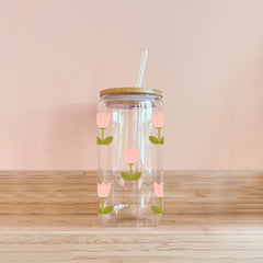 Verre Mömy - Tulipes roses