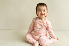 Pyjama en modal Plantes sur rose 3 mois -8 ans