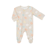 Pyjama en modal Pool floaties on beige 3 mois - 10 ans