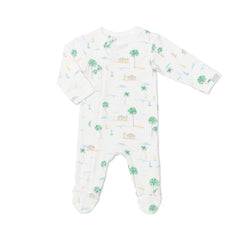 Pyjama en modal Palm trees on cream 3 mois -10 ans