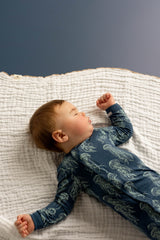 Pyjama en modal Jellyfish On Majolica Blue 3 mois - 10 ans
