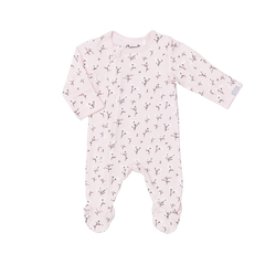 Pyjama en modal Floral on pink 3 mois - 10 ans