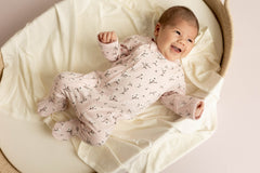 Pyjama en modal Floral on pink 3 mois - 10 ans
