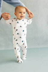 Pyjama en modal hockey players on cream 3 mois - 10 ans