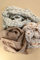 Couverture de mousseline - Vichy brown