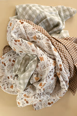 Couverture de mousseline - Sage gingham