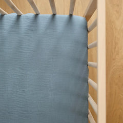 Drap contour lit de bébé - Billy blue
