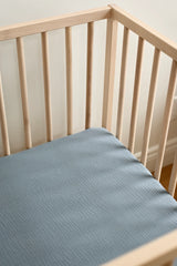 Drap contour lit de bébé - Billy blue