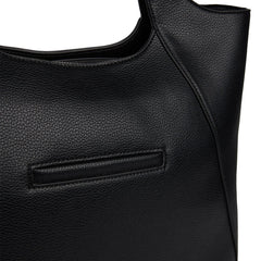 Le Stacey – Sac fourre-tout en cuir vegan noir