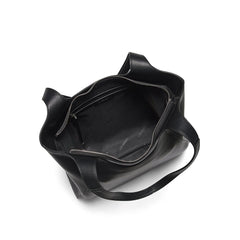 Le Stacey – Sac fourre-tout en cuir vegan noir