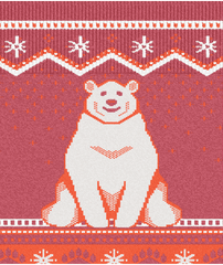 Kids' Wintersport Full Cushion Polar Bear OTC Socks