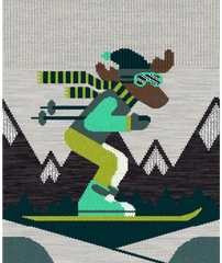 Kids' Wintersport Full Cushion Mountain Moose OTC Socks