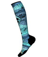 Women's Ski Targeted Cushion Topo Treasures Print OTC Socks