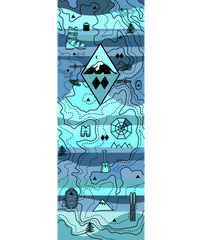 Women's Ski Targeted Cushion Topo Treasures Print OTC Socks