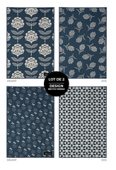 Linges à vaisselle Nature Indigo Solem (lot de 2)