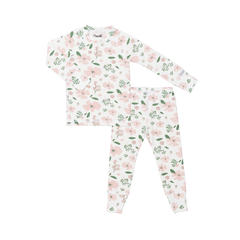 Pyjama en modal Floral on cream 3 mois - 10 ans