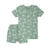 Pyjama en modal Tractors on Lily pad Blue 3 mois - 8 ans