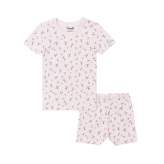Pyjama en modal Floral on pink 3 mois - 10 ans