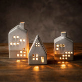 Maisons en céramique pour tealight