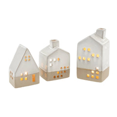 Maisons en céramique pour tealight