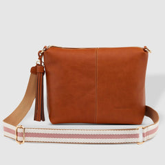 Daisy Crossbody Bag with Stripe Strap