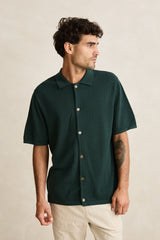 Textured knit ss shirt