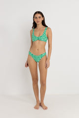 Evergreen floral holiday pant