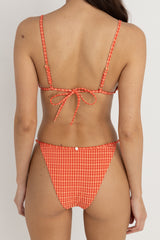 Lola check adjustable side hi cut string pant