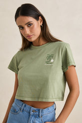 Island crop crew tee