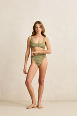 Vista stripe band high waist pant