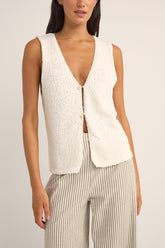 adele longline knit vest
