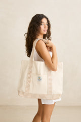 London check tote bag