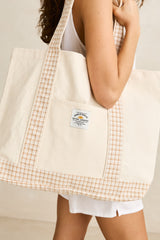 London check tote bag