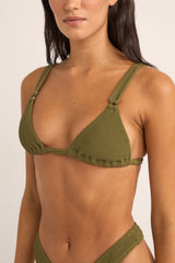 isla rib soft strap slide tri top