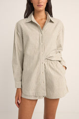 valley stripe oversized shirt