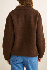 Zip through sherpa fleece