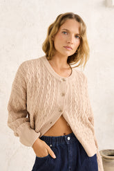 Juniper cable knit cardigan