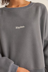 logo crew neck fleece