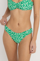 Evergreen floral holiday pant