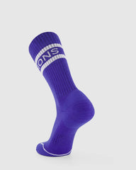 Signature Merino Crew Sock Unisex Blue Dusk