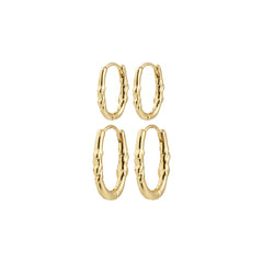 Boucles d'oreilles créoles Sense, ensemble 2 en 1