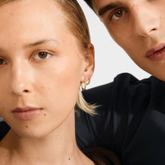 Boucles d'oreilles créoles Sense, ensemble 2 en 1