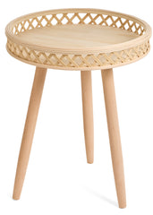 Table à café en bambou et rotin naturel