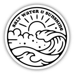 SALT WATER & SUNSHINE WAVE SCENE | STICKER